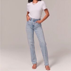 Abercrombie & Fitch Curve Love The 90’s Straight Ultra High Rise Size 25/0 R